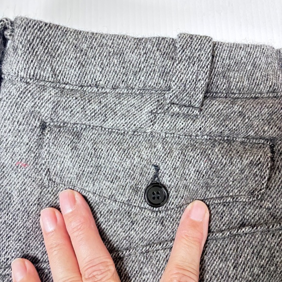 WOOLRICH CHARCOAL GREY WOOL CROPPED KNICKERS - Picture 7 of 14